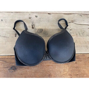 Victoria's Secret Black Shine 32DDD Body by Victoria Perfect Shape Push Up Bra